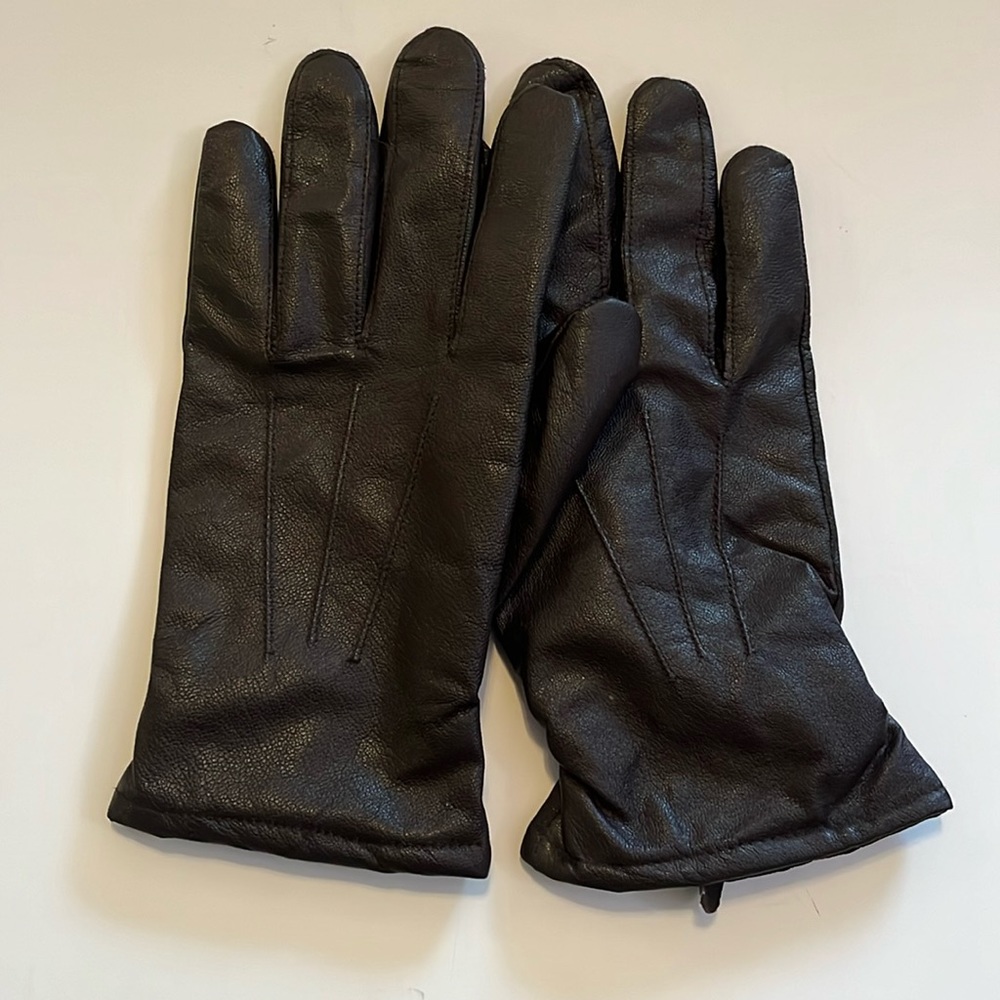 Black Brown 1826 Leather/Cashmere Gloves